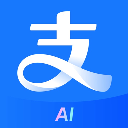 Das offizielle Alipay-App-Icon — suche „Alipay“ im Apple App Store oder Google Play und installiere die kostenlose App